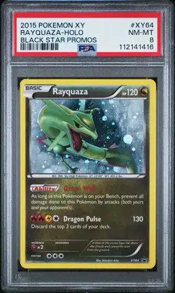 2015 POKEMON XY BLACK STAR PROMO RAYQUAZA #XY64 PSA 8 NM #112141416 - Image 1