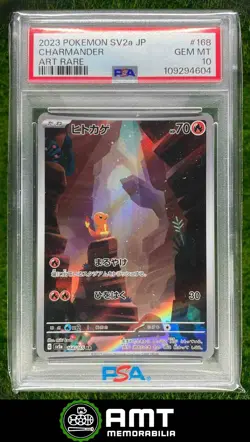 2023 Pokemon Scarlet & Violet SV2a Japanese 167/165 Charmander Art Rare PSA 10 - Image 1