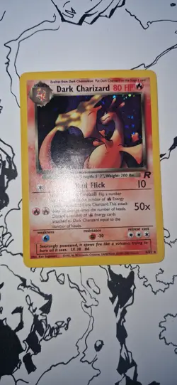 Pokemon TCG Dark Charizard Team Rocket 4 Holo Unlimited Holo Rare - Image 1