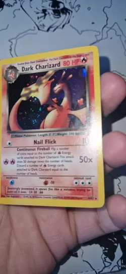 Pokemon TCG Dark Charizard Team Rocket 4 Holo Unlimited Holo Rare - Image 3