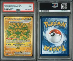 2025 POKEMON PRE EN-PRISMATIC EVOLUTIONS HYPER RARE TEAL MASK OGERPON EX PSA 9 - Image 4