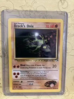 Pokemon TCG Brock's Onix Gym Heroes 21/132 Regular Unlimited Rare - Image 1