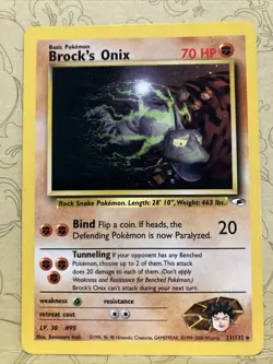 Pokemon TCG Brock's Onix Gym Heroes 21/132 Regular Unlimited Rare - Image 3