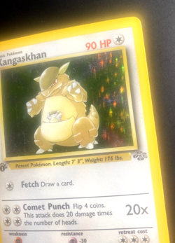 1999 Pokemon TCG Kangaskhan 5/64 Jungle Set 1st Edition Unlimited WOTC Holo Rare - Image 3