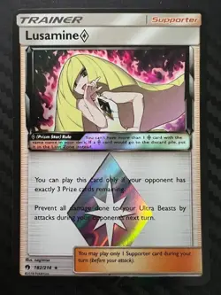 Pokemon TCG Lusamine Prism Star 182/214 S&M Lost Thunder VLP - Image 1