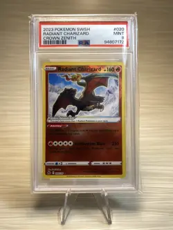 2023 POKEMON SWORD AND SHIELD CROWN ZENITH 020 RADIANT CHARIZARD | PSA MINT 9 - Image 1