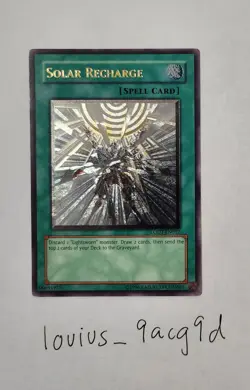 Yu-Gi-Oh! Solar Recharge LODT-EN052 Ultimate Rare Original Print Near Mint - Image 1