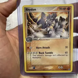 Rhydon 19/106 Emerald Regular Non-Holo Rare Card NM Vintage Vtg Pokemon Nintendo - Image 1