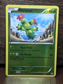 Maractus 11/114 Reverse Holo Uncommon Black & White Pokemon TCG Card - Image 1