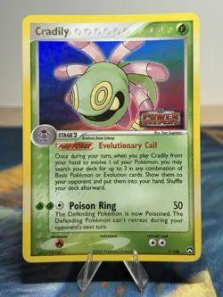 Cradily 7/108 Reverse Holo EX Power Keepers Pokemon Card Stamped - Image 1