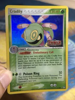 Cradily 7/108 Reverse Holo EX Power Keepers Pokemon Card Stamped - Image 3