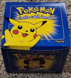 Pokemon Burger King 23k Gold Plated Trading Card PIKACHU Sealed In Blue Box, New - Image 1