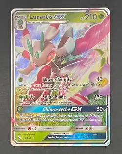 Pokemon Card Lurantis GX 15/149 Sun & Moon Base Set - Near Mint - Image 1