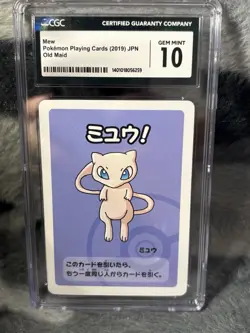 CGC 10 Mew Old Maid 2019 Pokemon Playing Card - Image 1