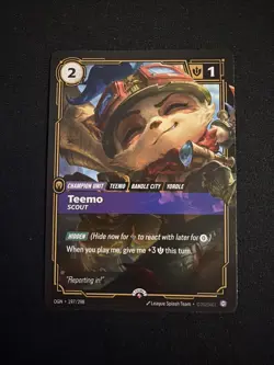 Riftbound TCG Teemo Scout Promo Card NM English 197/298 League Of Legends - Image 1