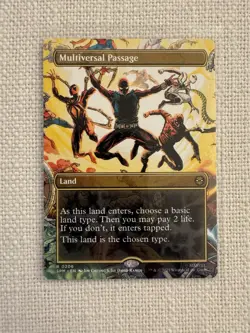 Multiversal Passage (Borderless) R0206 Spider-Man MTG Magic the Gathering NM - Image 1