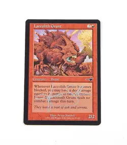 Arnie Swekel Signed Magic The Gathering MTG Laccolith Grunt Card Auto - Image 1