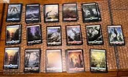 Huge Magic The Gathering Mtg Full Art Land Lot 174 Land Cards Full Art Nm - Image 1