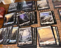 Huge Magic The Gathering Mtg Full Art Land Lot 174 Land Cards Full Art Nm - Image 2