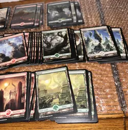 Huge Magic The Gathering Mtg Full Art Land Lot 174 Land Cards Full Art Nm - Image 3