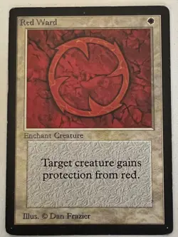 Magic the Gathering MTG Beta Red Ward LP (Beta Bob) - Image 1