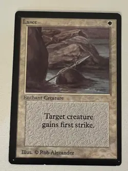Magic the Gathering MTG Beta Lance LP (Beta Bob) - Image 1