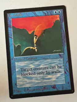 Magic the Gathering MTG Beta Invisibility LP (Beta Bob) - Image 1