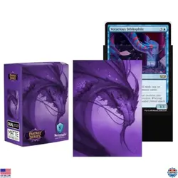 100 MTG Card Sleeves + 100 Inner Sleeves - Soul Purple Dragon Textured Design - Image 2