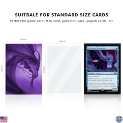 100 MTG Card Sleeves + 100 Inner Sleeves - Soul Purple Dragon Textured Design - Image 3