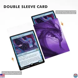 100 MTG Card Sleeves + 100 Inner Sleeves - Soul Purple Dragon Textured Design - Image 4