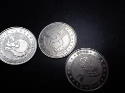 Pokemon Card Meiji Promo Battle Coin Silver x3 Eevee Vaporeon Flareon #5686 PLAY - Image 5