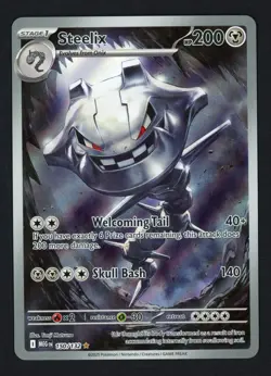 Steelix 150/132 Mega Evolution Illustration Rare Pokemon TCG - Image 1