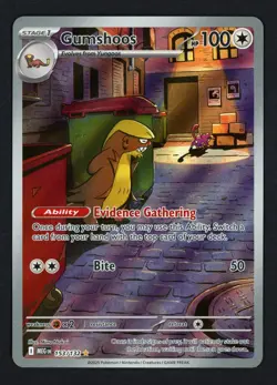 Gumshoos 153/132 Mega Evolution Illustration Rare Pokemon TCG - Image 1