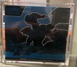 Pokemon Center Black Bolt ETB Sealed W/ Acrylic Case - Image 1
