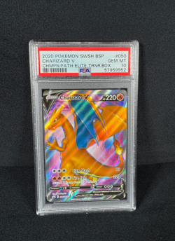 Pokemon Charizard V BSP 2020 Champions Path ETB #050 Full Art Holo Rare PSA 10 - Image 2