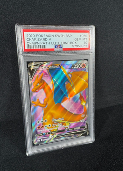 Pokemon Charizard V BSP 2020 Champions Path ETB #050 Full Art Holo Rare PSA 10 - Image 4