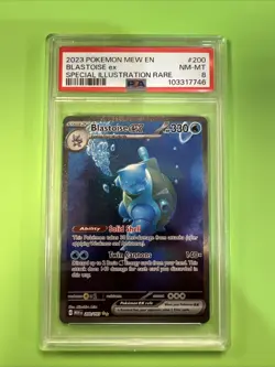 Pokemon Cards PSA 8 NM-MT Blastoise ex 151 SIR 2023 200/165 Ultra Rare - Image 1