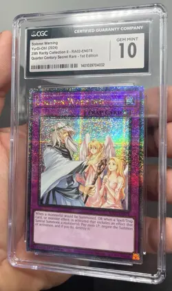 CGC 10 - Solemn Warning RA02-EN078 Quarter Century Rare Yugioh! Graded Card - Image 2
