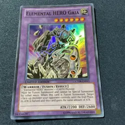 Yugioh Elemental Hero Gaia CT08-EN011 Super Rare Limited Edition - Image 2
