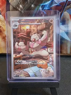 Gurdurr 126/086 SV Black Bolt English Pokemon Card NM - Image 2