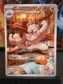 Gurdurr 126/086 SV Black Bolt English Pokemon Card NM - Image 4