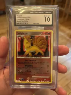 CGC 10 GEM MINT Vulpix 2009 Platinum SH6 Reverse Holo Pokemon Card - Image 1