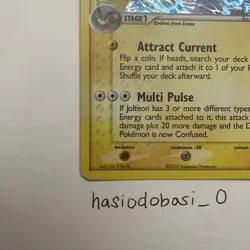 Jolteon 8/115 Ex Unseen Forces Stamped Reverse Holo Pokemon Card HP - Image 5