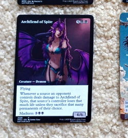 ARCHFIEND OF SPITE : altered-art card for use with MTG : with very SEXY BABE! - Image 1