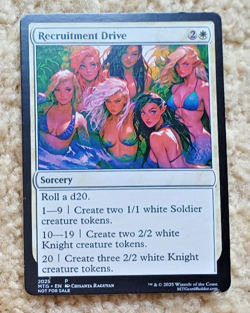 RECRUITMENT DRIVE : altered-art card for use with MTG : w- SEXY, BIKINI BABES! - Image 1