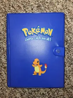 Vintage 1999 Pokemon Charmander Blue 4 Pocket 30 Page Trading Card Binder Rare - Image 2
