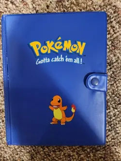 Vintage 1999 Pokemon Charmander Blue 4 Pocket 30 Page Trading Card Binder Rare - Image 3