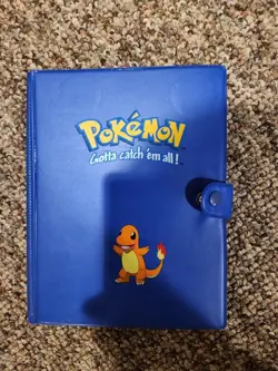 Vintage 1999 Pokemon Charmander Blue 4 Pocket 30 Page Trading Card Binder Rare - Image 5
