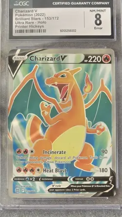 Pokemon TCG Charizard V Radiant Hawlucha Cards Graded Error Cards - 3 CGC Slabs - Image 2