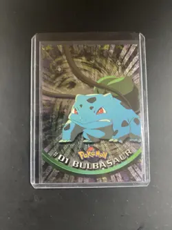 Bulbasaur #01 1999 Topps Series 1 Holo Foil Pokemon Card Black Label - Image 1